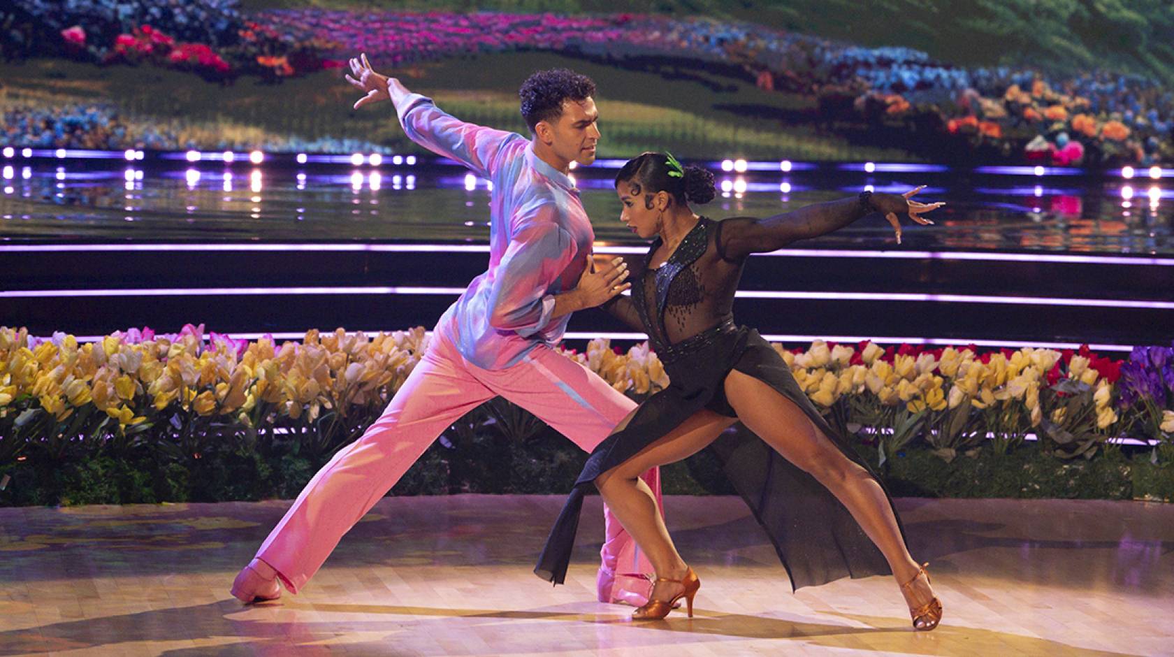 Jordan Chiles competing on "Dancing with the Stars"