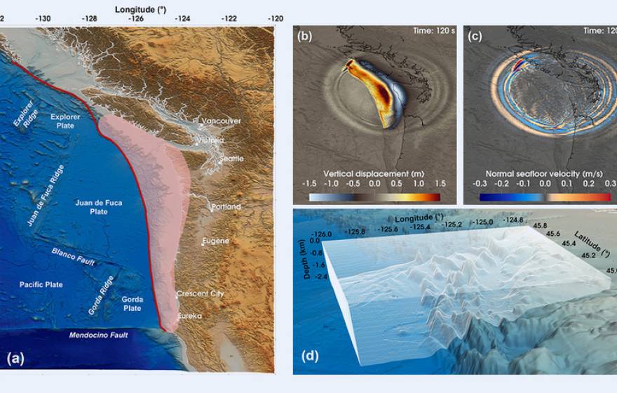 Graphic of advanced, realtime tsunami forecasting system