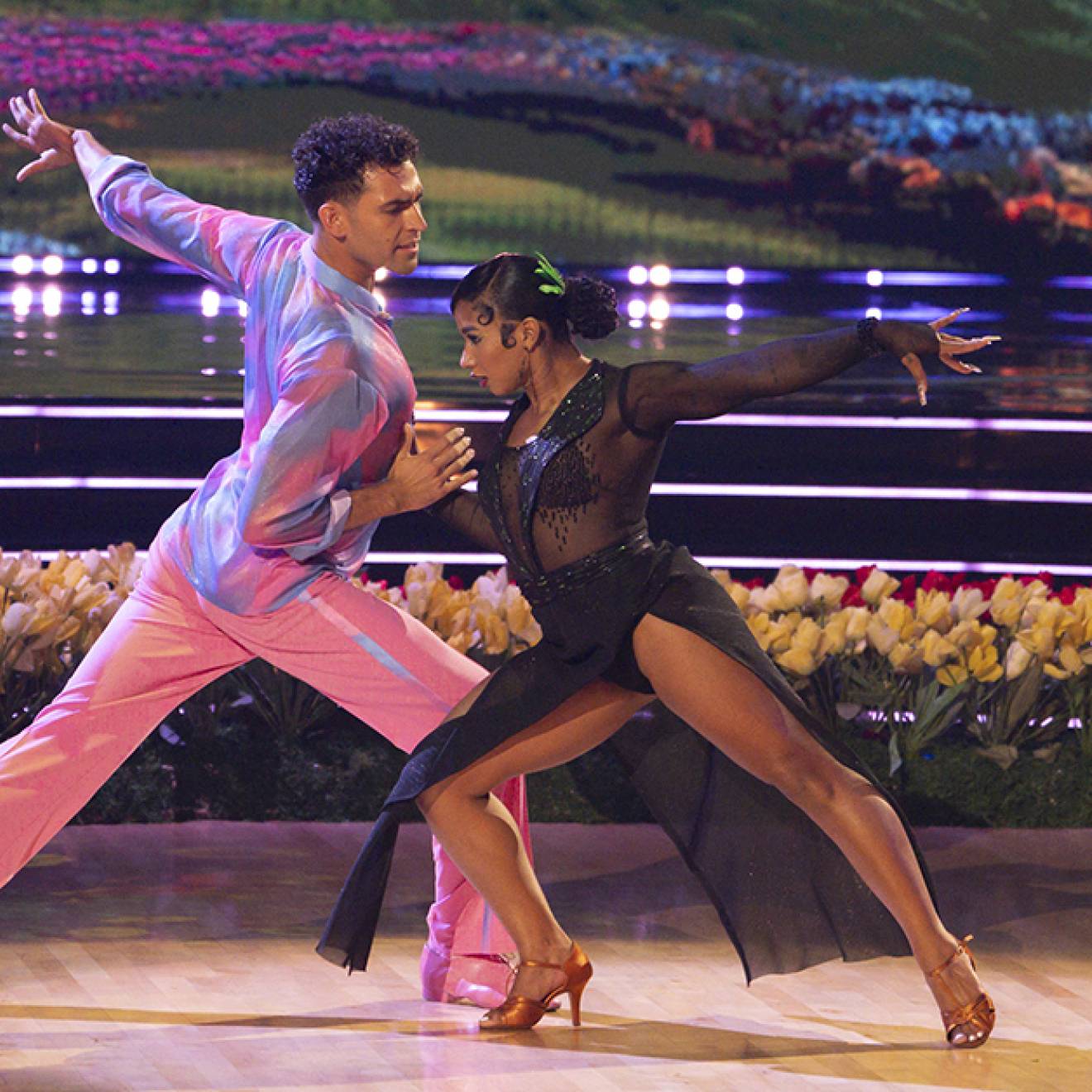 Jordan Chiles competing on "Dancing with the Stars"