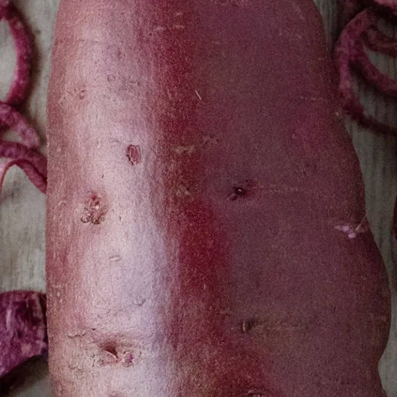 A purple sweet potato